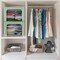 Sorbus 1 Pack Storage Bin with Metal Frame, Stackable Clothes Organizer Bag with Window & Handles, Organization for Bedding Linen & Clothing